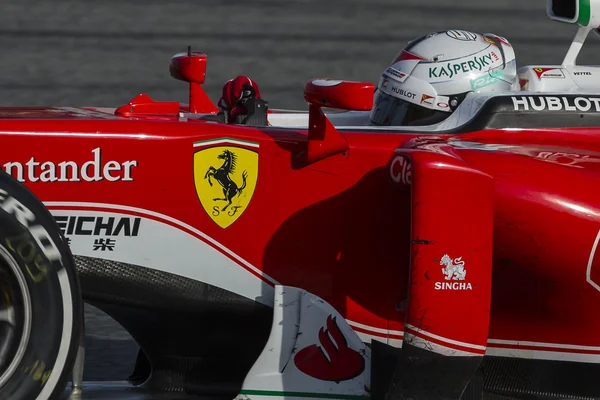 Fahrer Sebastian Vettel. ferrari — Stockfoto