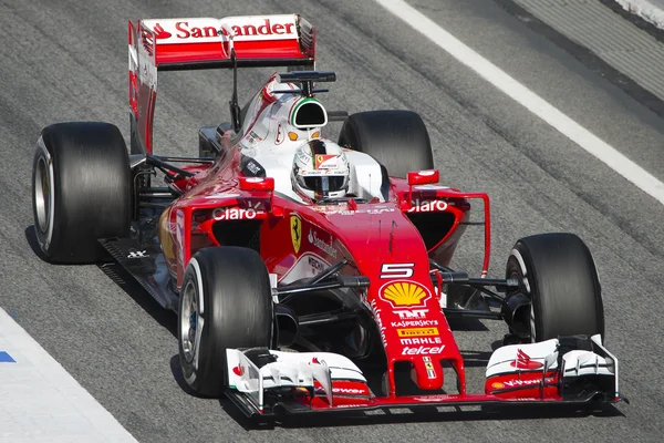 Řidič Sebastian Vettel. Ferrari — Stock fotografie