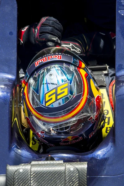 Драйвер Сайнс Carlos. Команди Toro Rosso — стокове фото