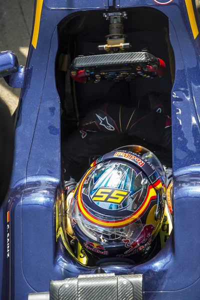 Driver Carlos Sainz. Team Toro Rosso — Stock Photo, Image