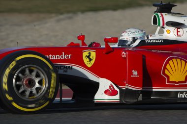 Sürücüsü Sebastian Vettel. Takım Ferrari