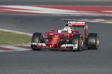 Sürücüsü Sebastian Vettel. Takım Ferrari