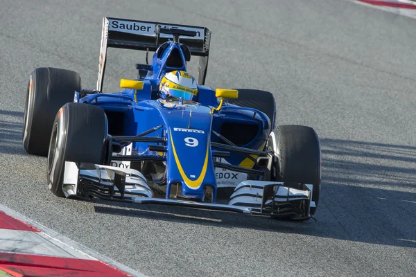 Stuurprogramma Marcus Ericsson. Team Sauber F1. — Stockfoto