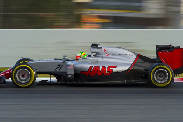 Řidič Esteban Gutierrez. Týmu Haas F1 — Stock fotografie