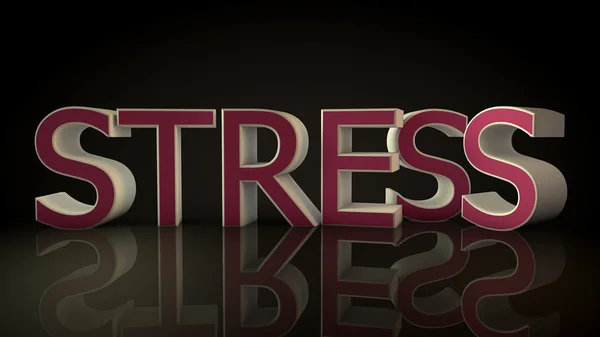 Stress 3d Text und Boden — Stockfoto