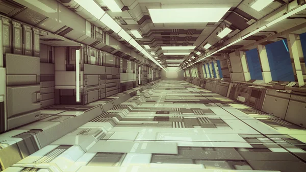 Futuristiskt rymdskepp — Stockfoto