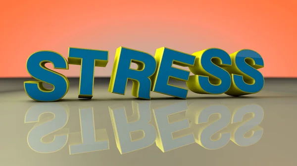 Stress 3d testo e pavimento — Foto Stock