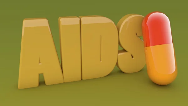 艾滋病药物胶囊 — 图库照片