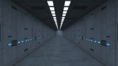 Fütüristik koridor mimari 