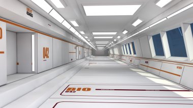 Fütüristik koridor mimari 