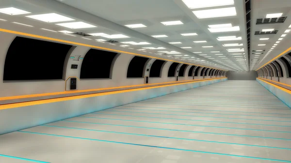 Architettura futuristica del corridoio — Foto Stock