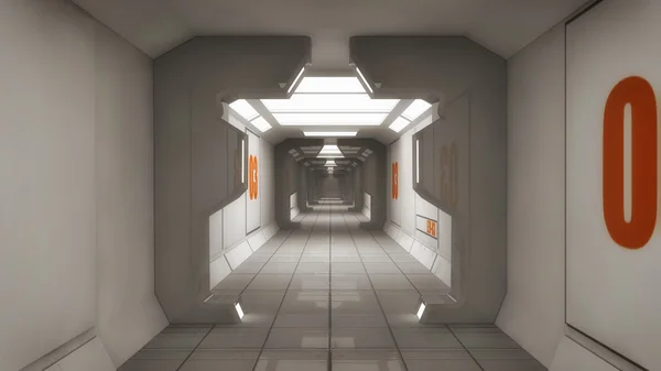 Futuristic corridor architecture — Stock Photo, Image