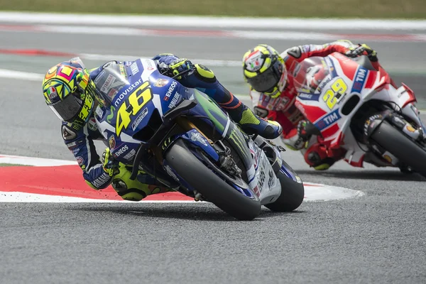 Conductor Valentino Rossi. Equipo Yamaha — Foto de Stock