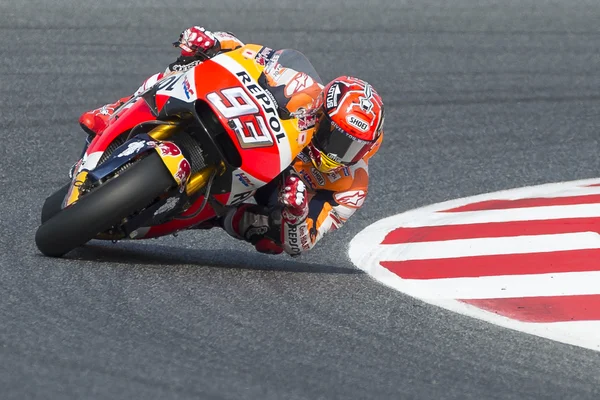 Kierowca Marc Marquez. Zespół Honda — Zdjęcie stockowe