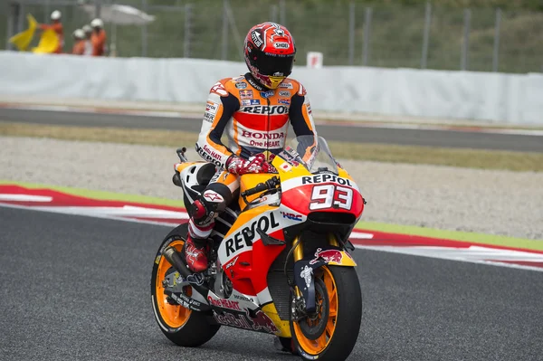 Kierowca Marc Marquez. Zespół Honda — Zdjęcie stockowe