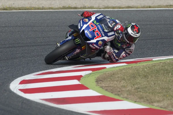 Sürücü Jorge Lorenzo. Yamaha Team — Stok fotoğraf