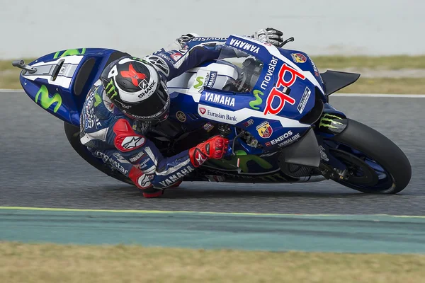 Sterownik Jorge Lorenzo. Yamaha Team — Zdjęcie stockowe