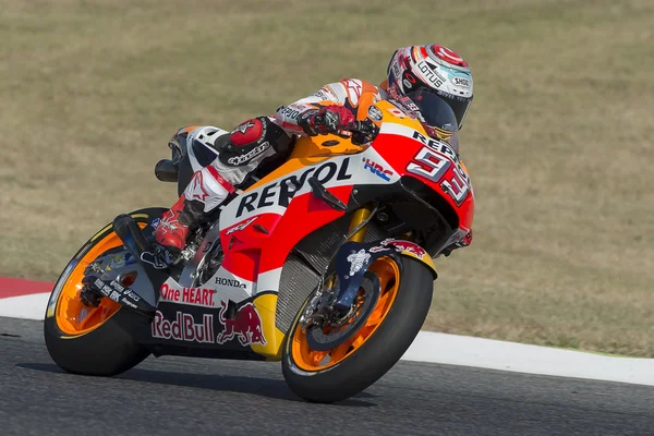 Kierowca Marc Marquez. Zespół Honda — Zdjęcie stockowe