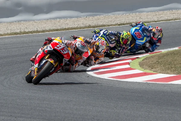 Sürücüler Marquez, Pedrosa, Rossi ve Vinales. — Stok fotoğraf