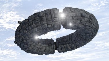 fütüristik Ufo illüstrasyon