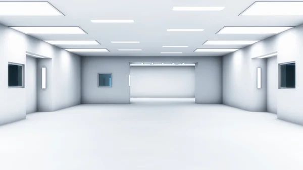 Futuristiska rymdskepp inre korridor — Stockfoto