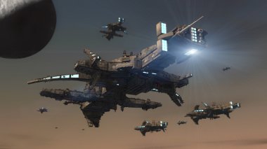 Fütüristik uzay Ufo 