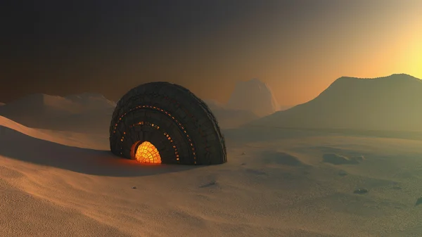 Kaza fütüristik uzay Ufo 