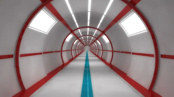 Futuristic corridor interior — Stock Photo, Image