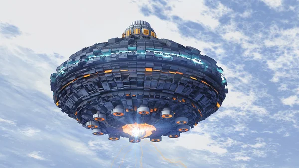 Futuristisches Raumschiff Ufo — Stockfoto