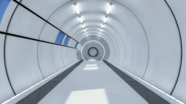 Futuristic hallway interior concept design — Stock Photo, Image