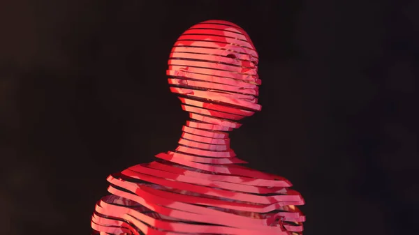 Render Head Human Shattered Portrait — Stock Photo, Image