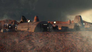 3 boyutlu görüntüleme. Gezegendeki insan kolonisi.