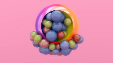 3d render. Soyut heykel arka planı