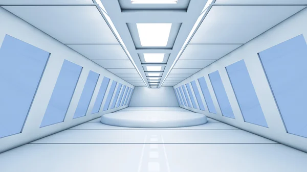 Scifi futuristische corridor — Stockfoto