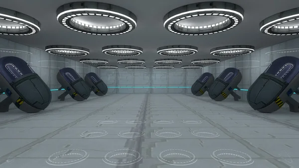 SciFi futuristiska korridor — Stockfoto