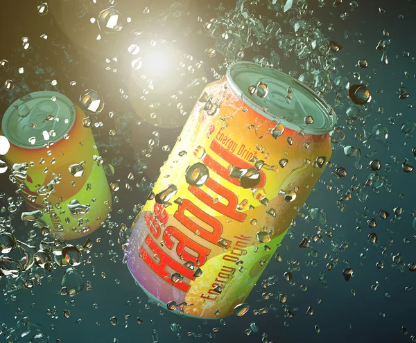 Cans in water — Stock Photo, Image