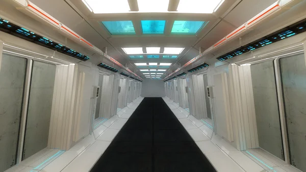 Futuristische corridor — Stockfoto