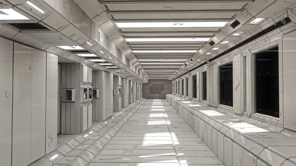 Futuristische corridor — Stockfoto