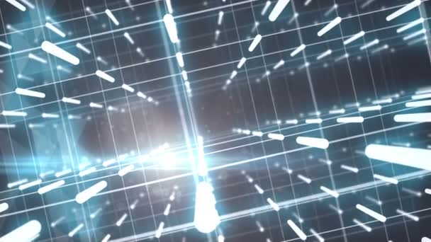 Hypercube 3d partiklar — Stockvideo