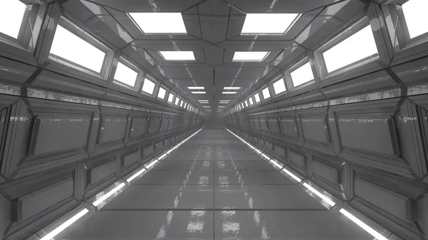 Futuristische corridor — Stockfoto