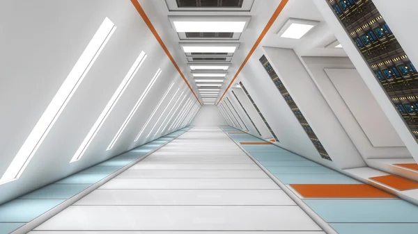 3D-futuristische interieur — Stockfoto