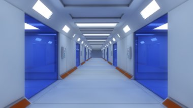 Fütüristik iç koridor
