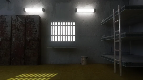 Locked prison cell — Stock Photo, Image