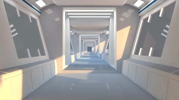 Corridor intérieur futuriste — Photo