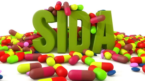 Kapsułki leku Sida — Zdjęcie stockowe