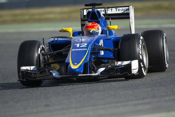 Bestuurder Felipe Nasr. Team Sauber. — Stockfoto