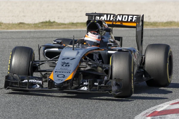 Řidič Niko Hulkenberg. Tým Sahara Force Indie F1 — Stock fotografie