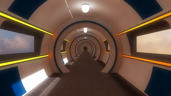 Corridor intérieur futuriste — Photo