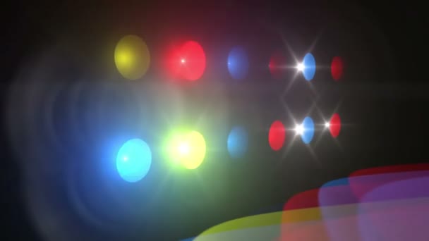 Colorful disco lights — Stock Video