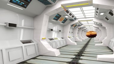 Fütüristik koridor iç